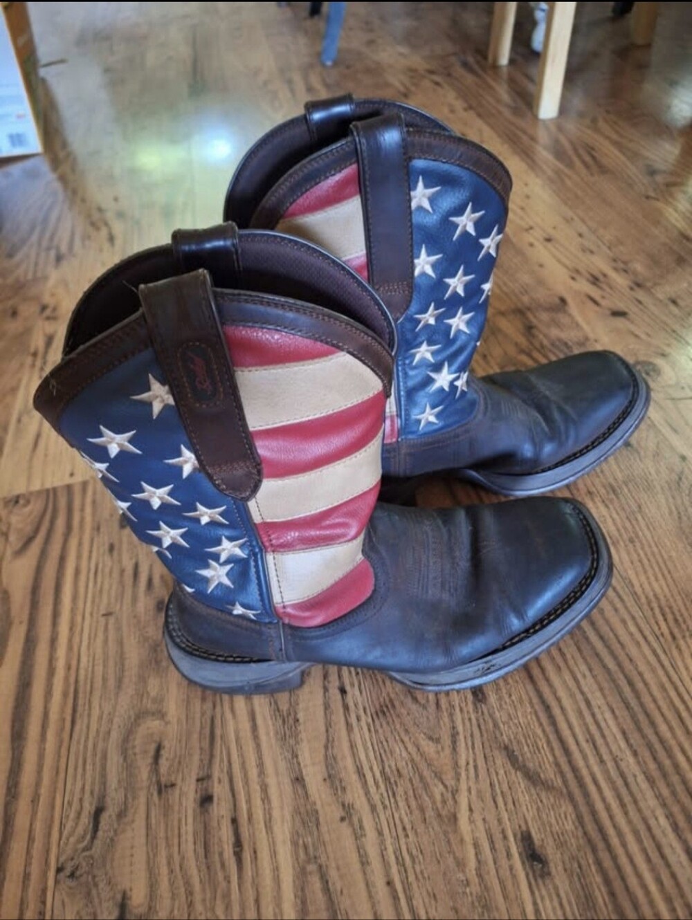 Rebel Durango American Patriot Flag Leather Cowboy Boots Size Men 8/Women 10 VGC